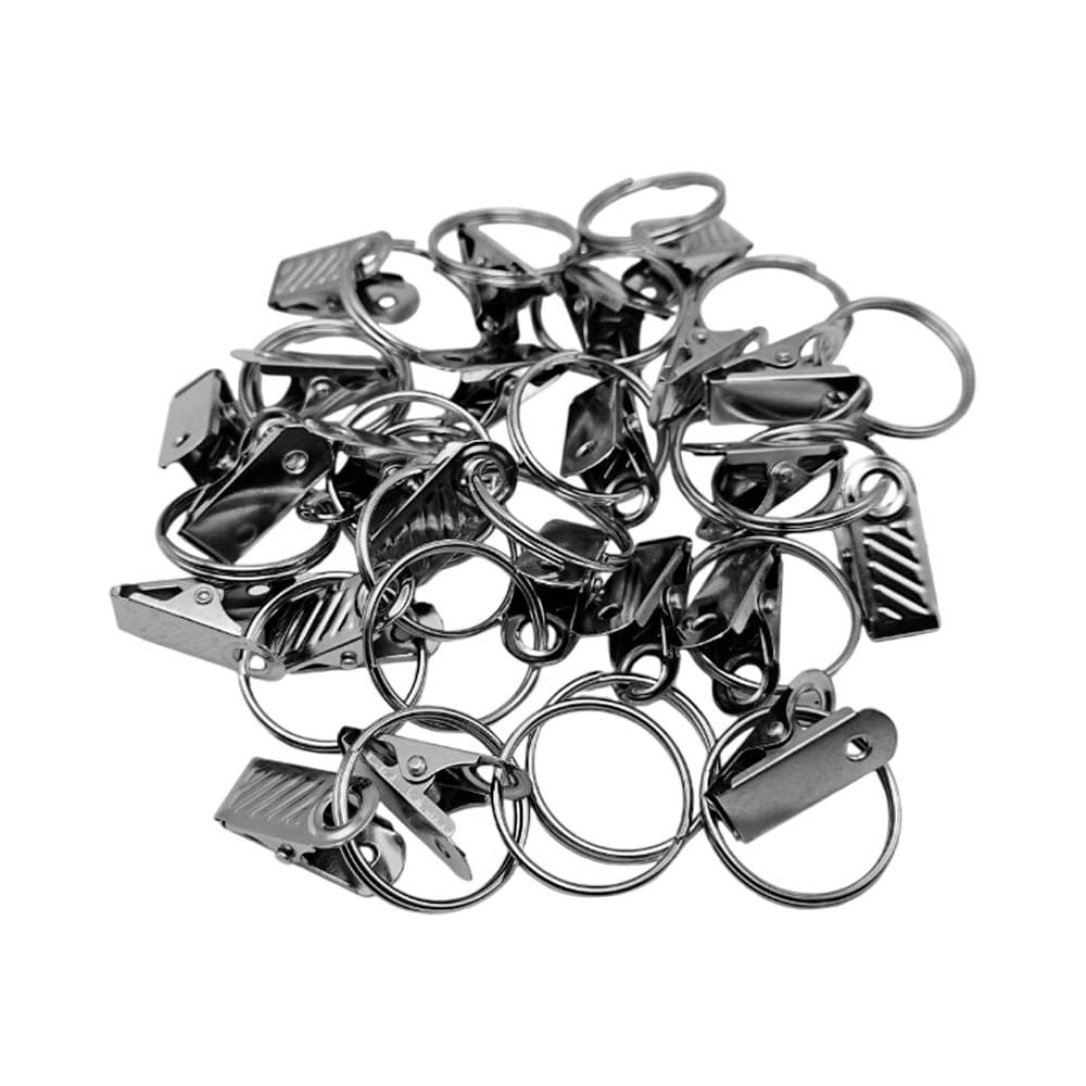 100 Clip Jacaré Com Argola 15mm  Presilhas Para Cordão Crachá Solto