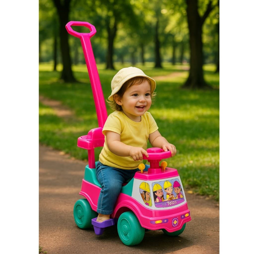 Totoka Plus Triciclo Infantil Bebê com Empurrador Menino ou Menina Cardoso Toys