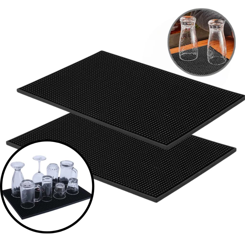 Jogo com 2 Tapetes Escorredores de Copos 45x30cm – Prático, Flexível e Lavável