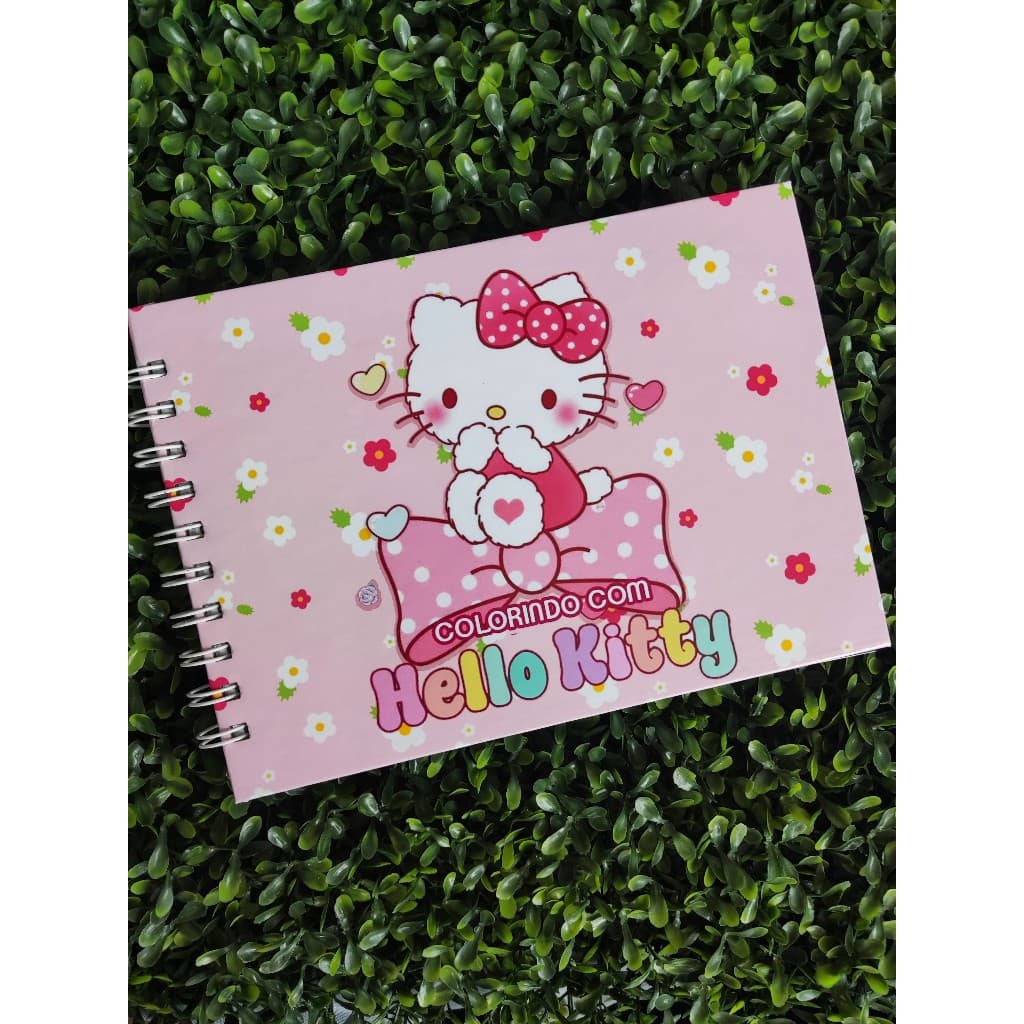 Livro de Colorir Hello Kitty A5 Capa Dura 50 Folhas Grossas com Acetato com ou sem Nome