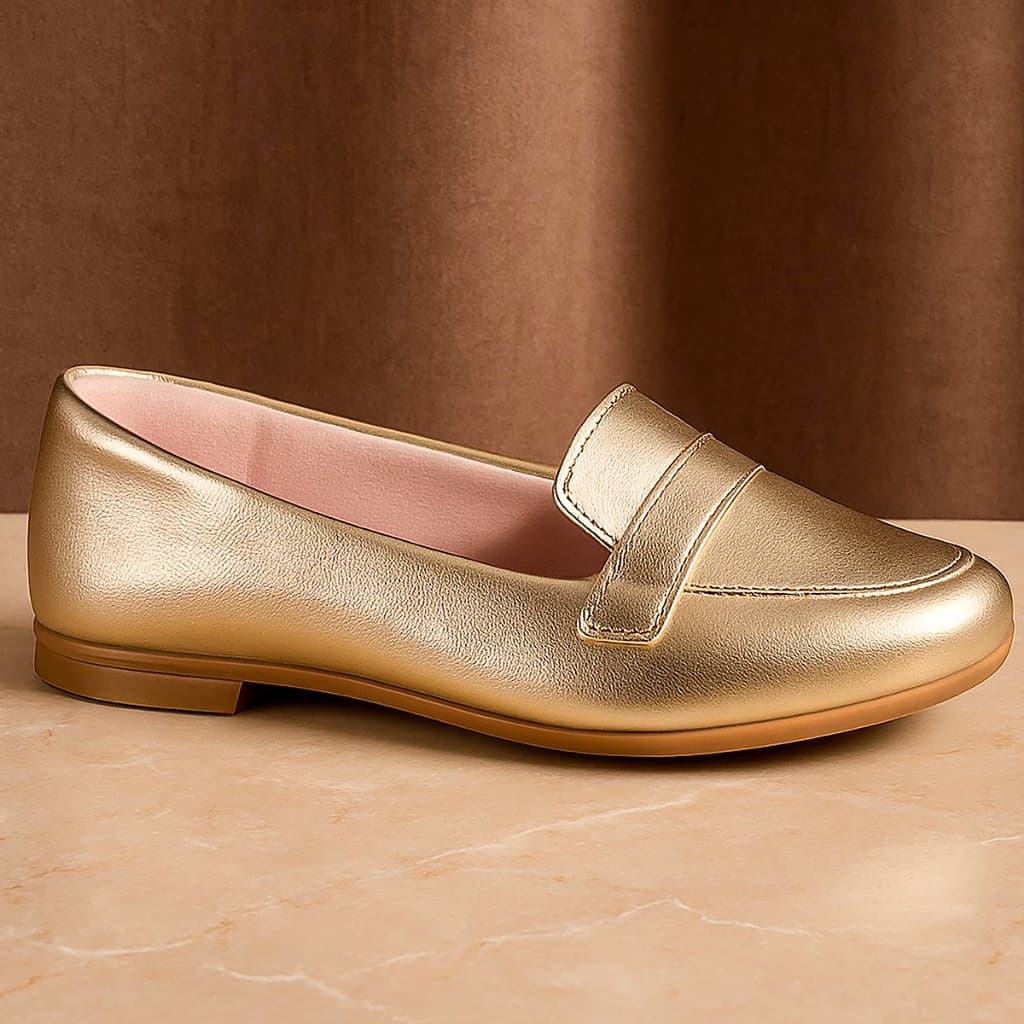 Sapatilha Mocassim Loafer Infanto Juvenil Metalizado Conforto e Estilo My ToT