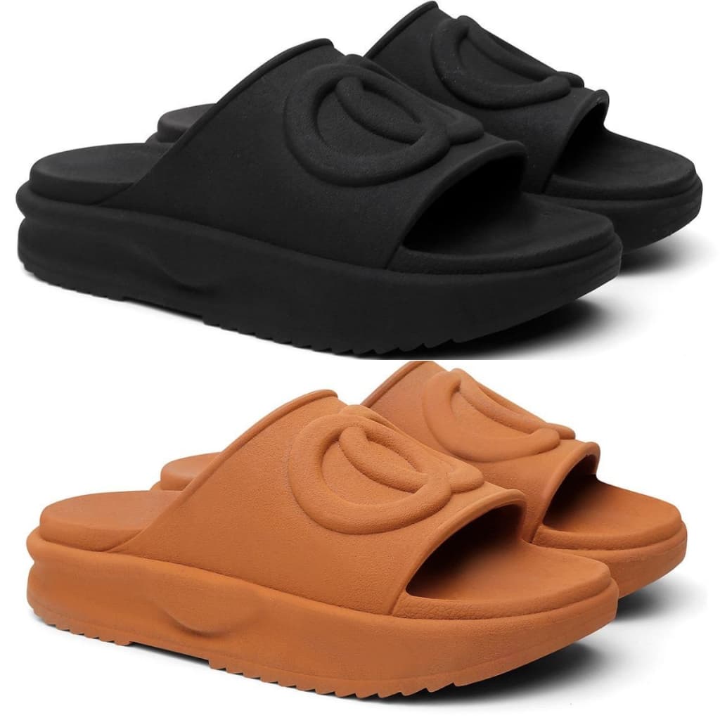 Kit 2 Chinelo Feminino Slide Plataforma Lançamento