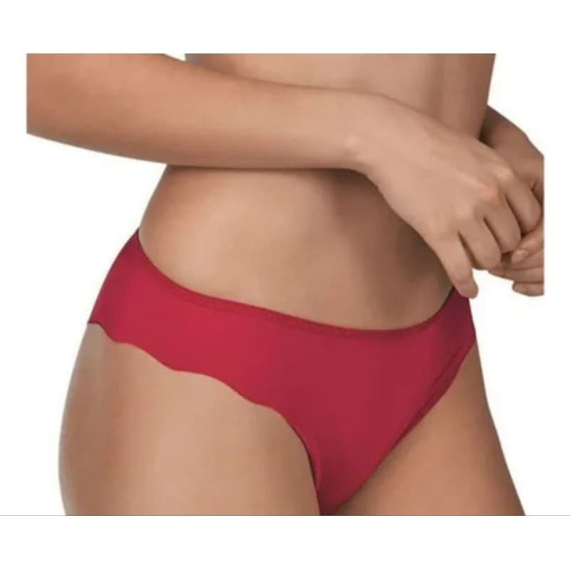 💕 Calcinha Biquíni Virtuel DeMillus – Tamanho P |framboesa | Não Marca sob a Roupa