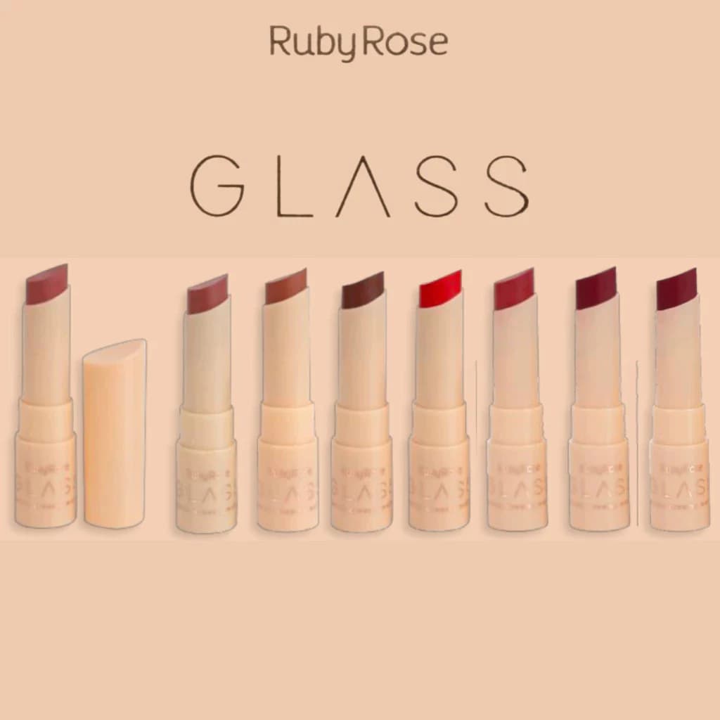 VIRALIZADO Batom Creamy Matte Glass by Ruby Rose Alta Cobertura  HBF567