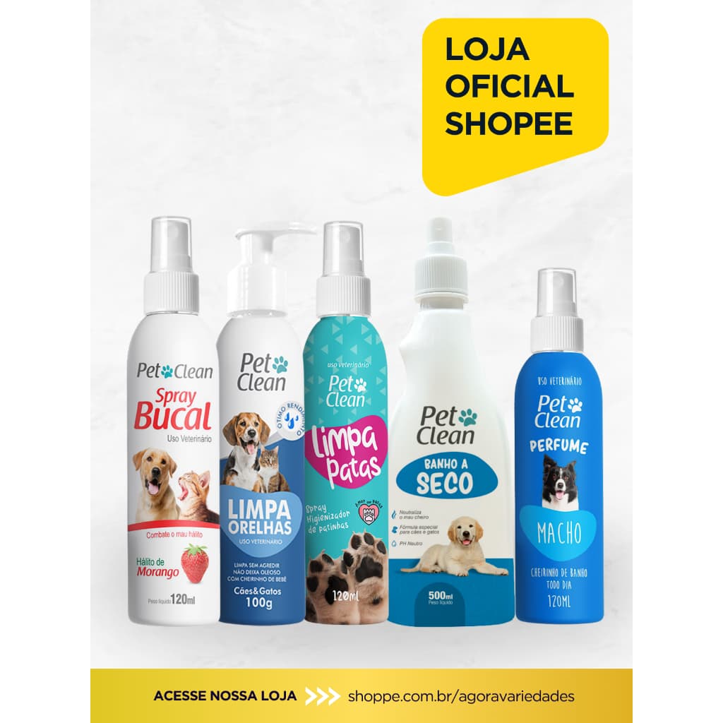 Kit Banho a Seco para Cães e Gatos – Higiene Completa: Pelo, Patas, Orelhas e Hálito Refrescante