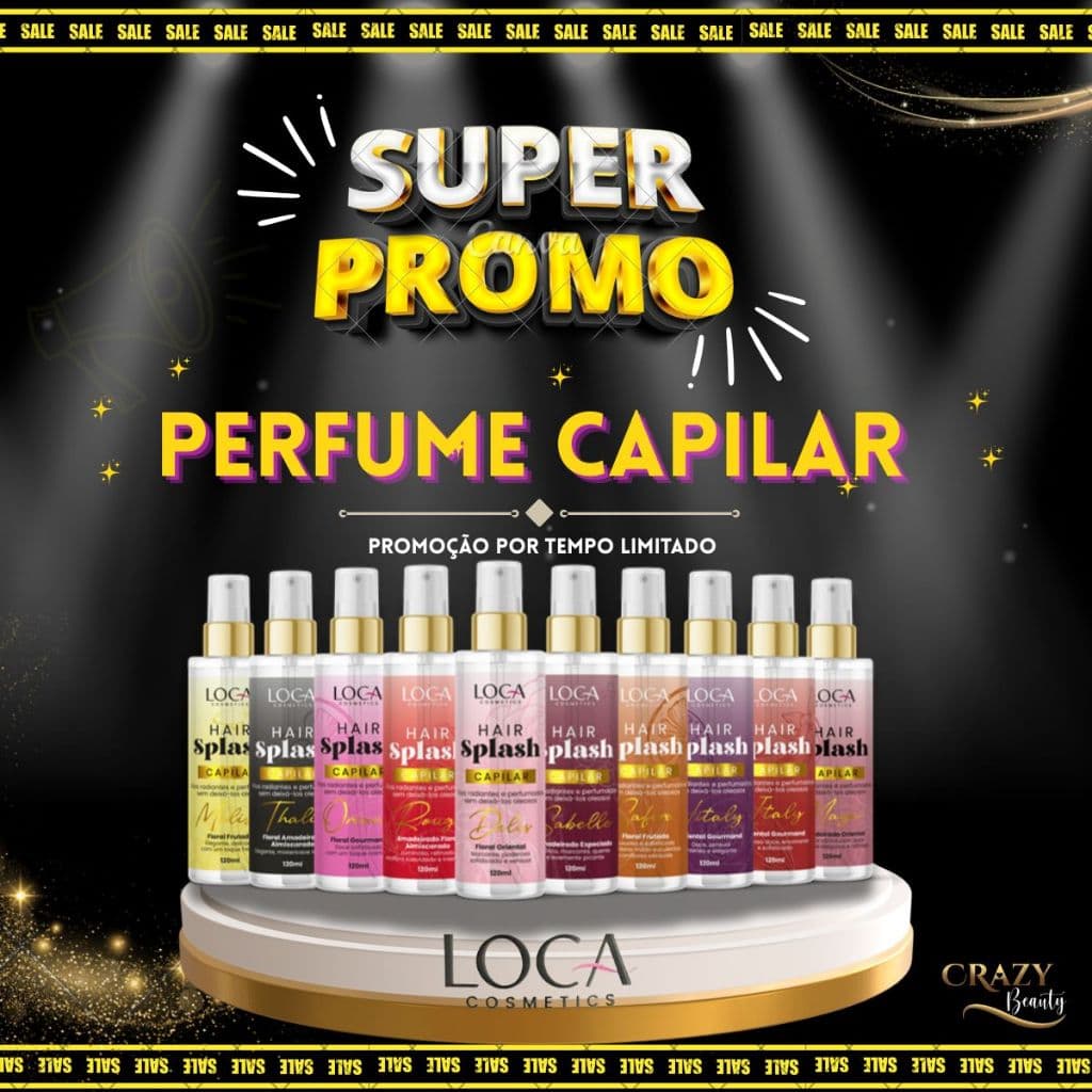 Perfume Capilar 120ml - Brilho, Antifrizz e Hidratação - Todos os Cabelos