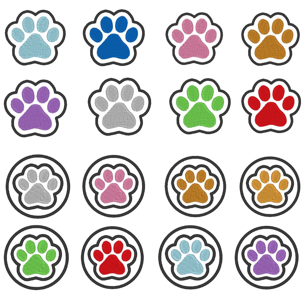 Patch Pata Bordada Aplique Infantil Termocolante Patinha Bordadas