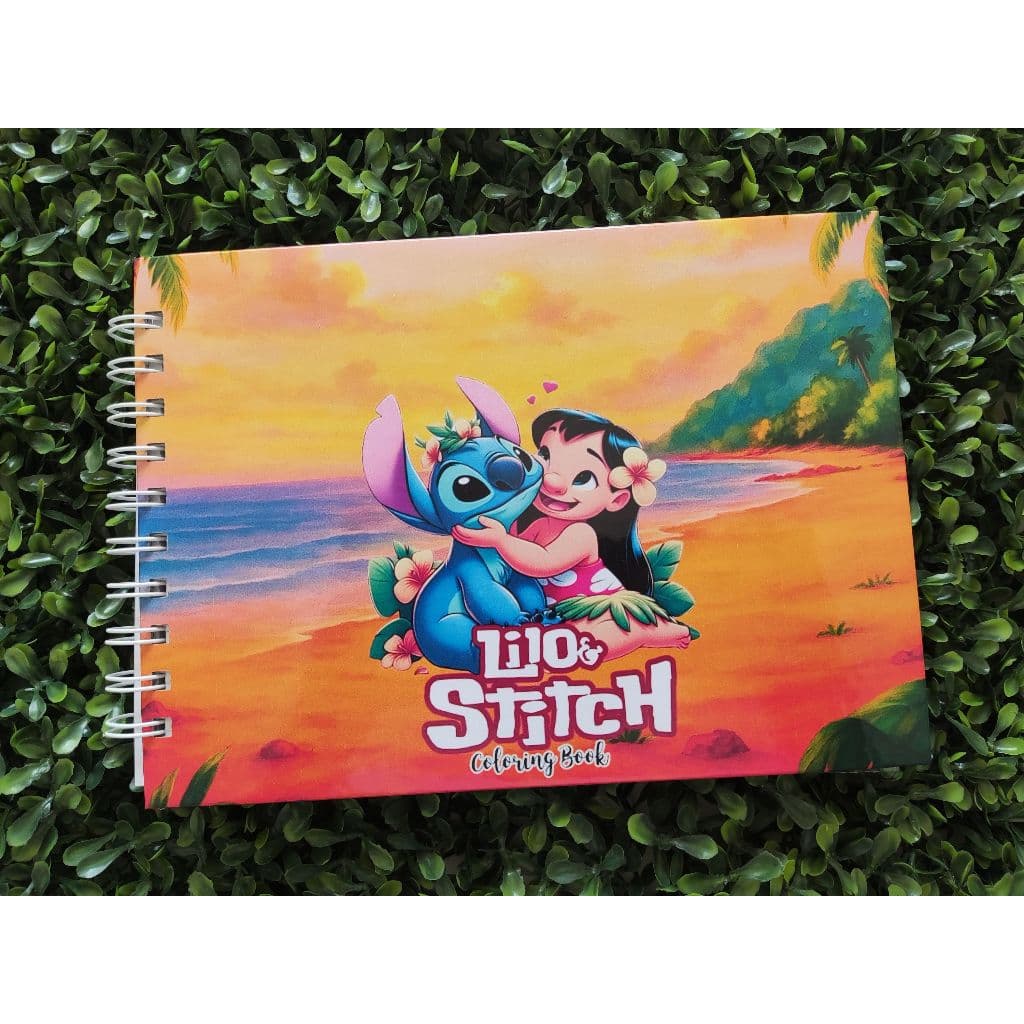 Livro de Colorir Lilo e Stitch A5 Capa Dura 50 Folhas Grossas com Acetato com ou sem Nome