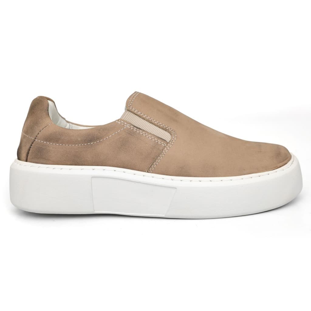 Sapato Masculino Confortável Premium Em Couro Nobuck Luxo