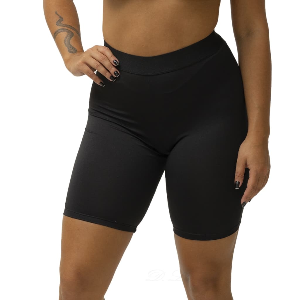 Kit 5 Bermuda Segunda Pele Modeladora Lisa Cós Elástico Feminino Adulto