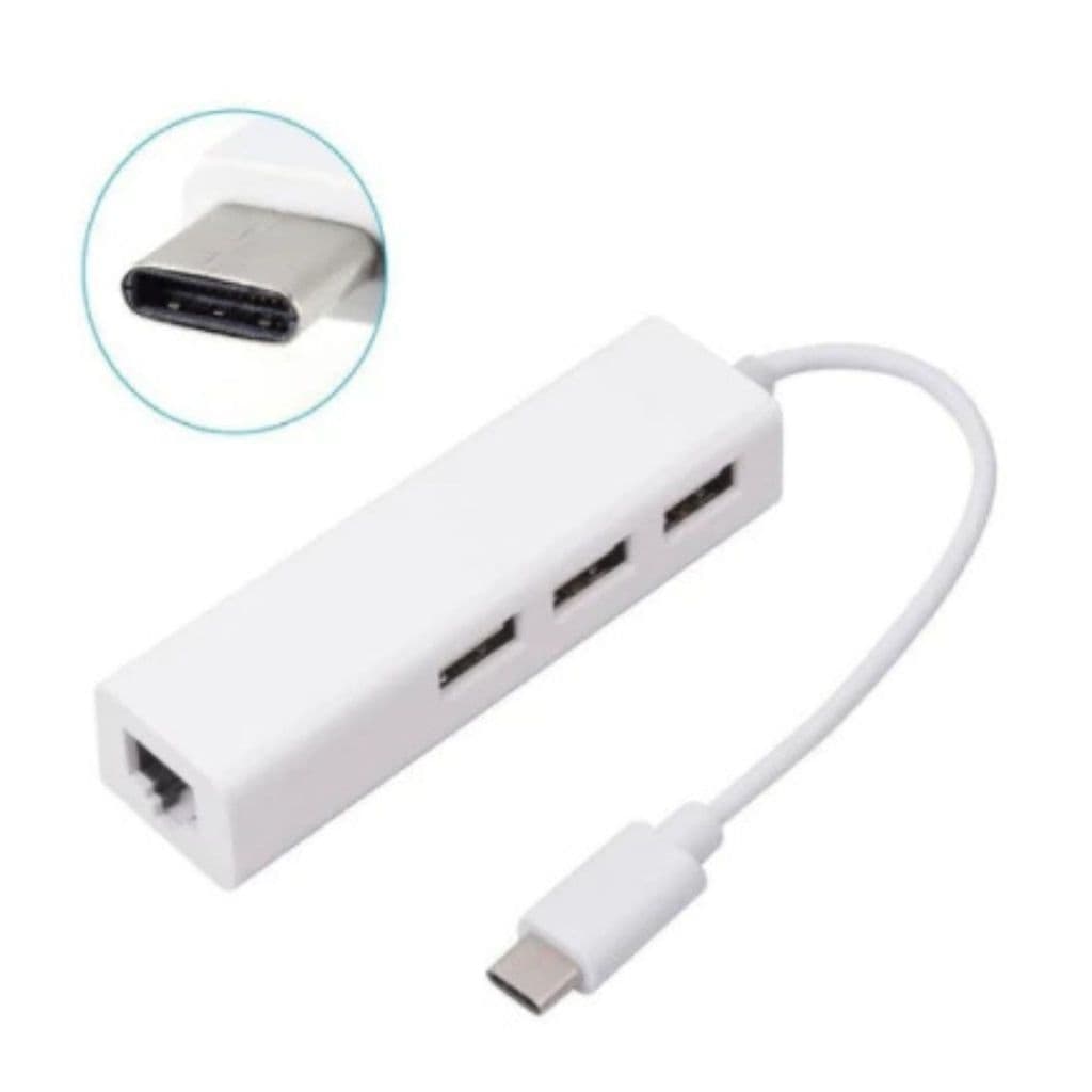 Hub USB TY-USB 2.0 -RJ45 3 Portas Adaptador