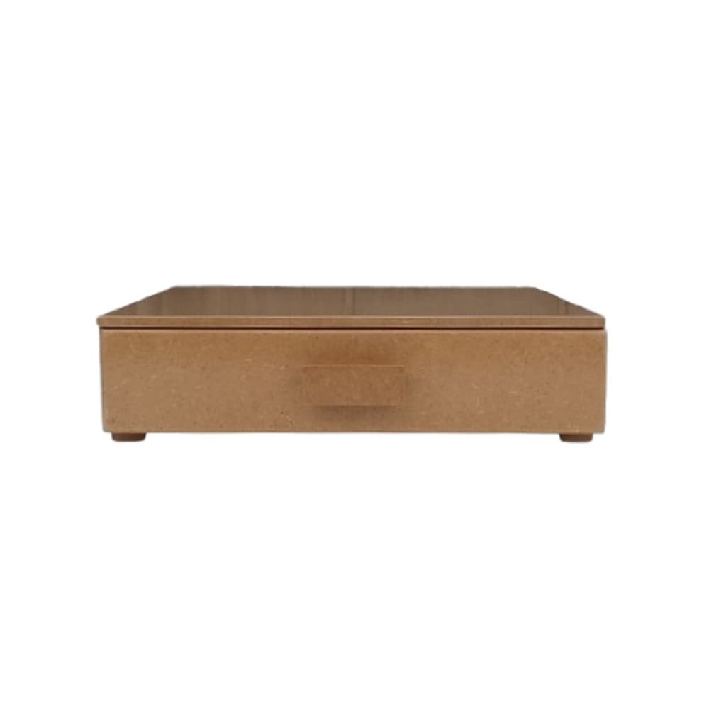 Caixa Porta Talheres Com 1 Gaveta Organizador De Talher Madeira MDF