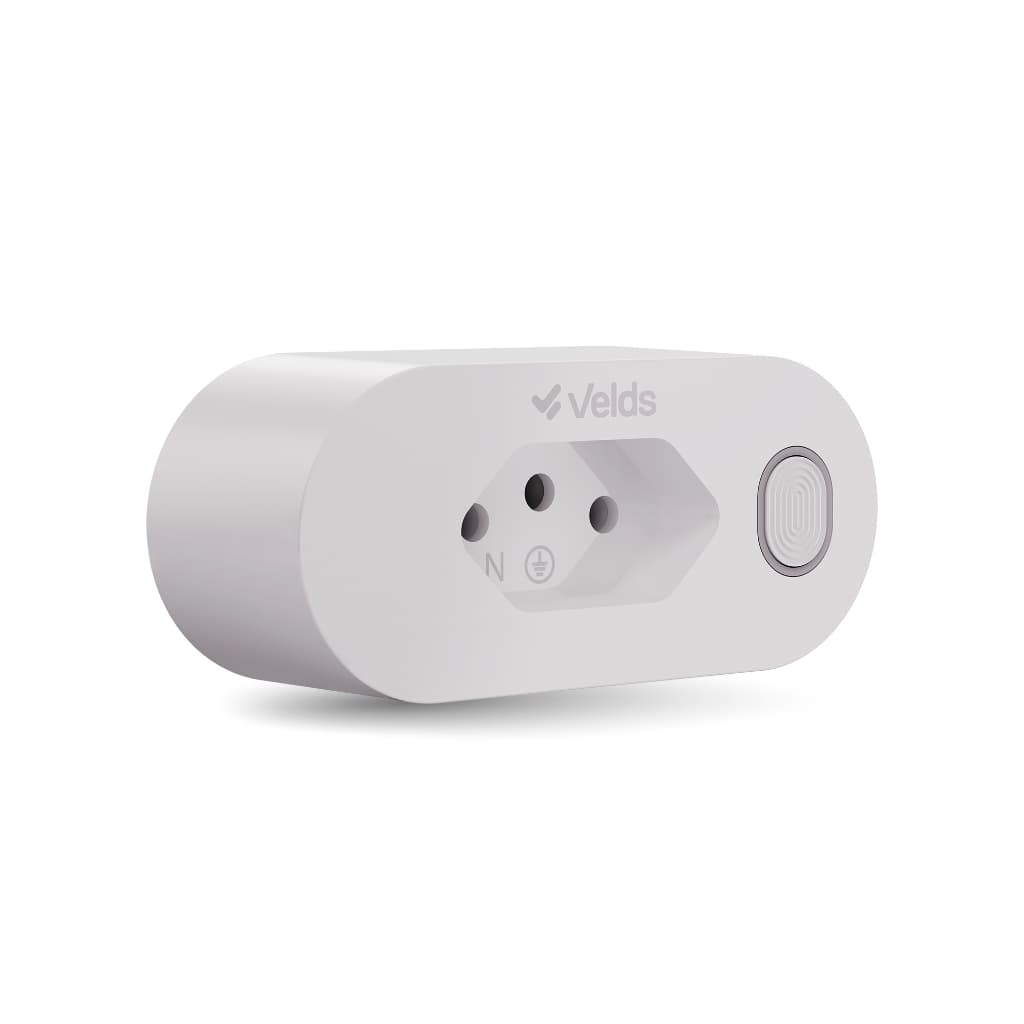 Tomada Inteligente Wi-Fi 16A Velds, Controle por App, Medidor de Energia, Alexa e Google, Bivolt