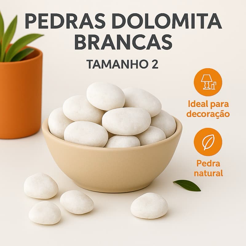 KITS PEDRA DECORATIVA DOLOMITA BRANCA PARA ENFEITES, VASOS E JARDINS
