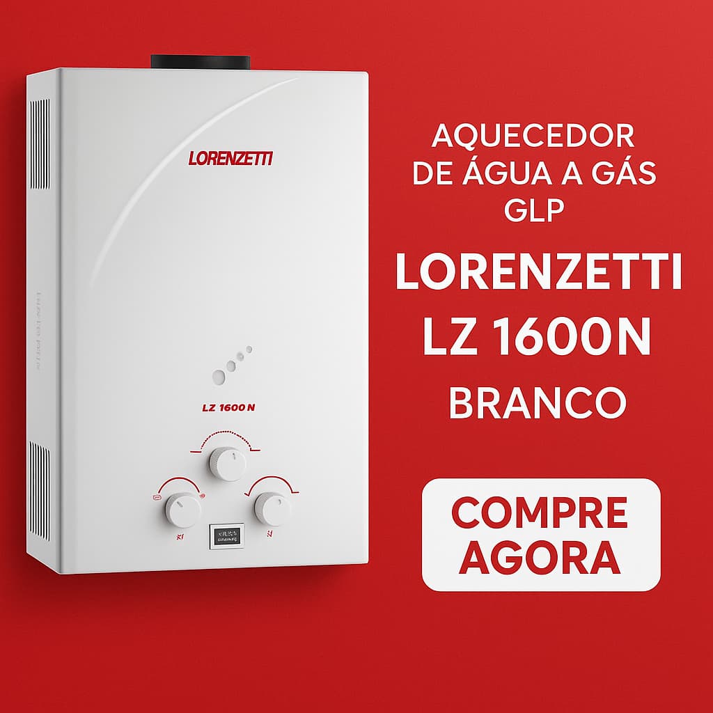 Aquecedor de Água a Gás Glp Lorenzetti Branco Lz 1600n Glp