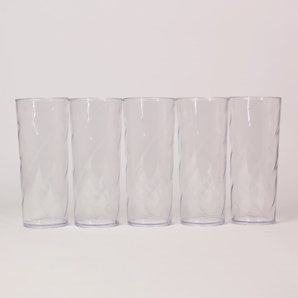 Kit 100 Copos Long Drink 350ML Para Festas, Aniversários, Transparente