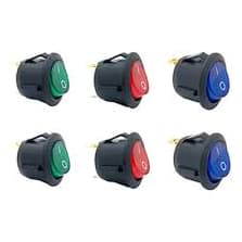 Kit 3 Chave Gangorra Redonda Kcd1-106n Neon bivolt 3 pinos