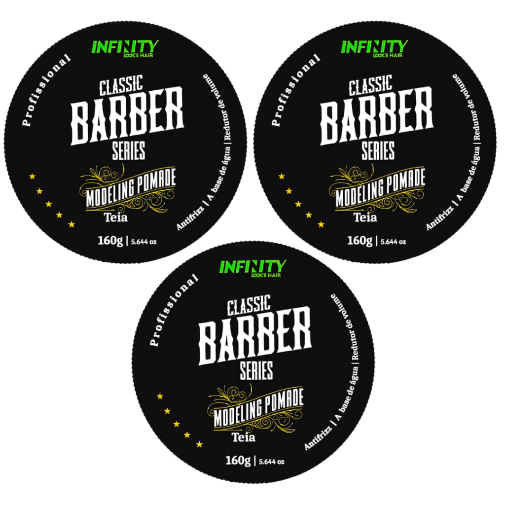 Kit 3x Cera Modeladora Teia 160g Infinity  Anti Frizz  Alta Fixação Redutor de volume