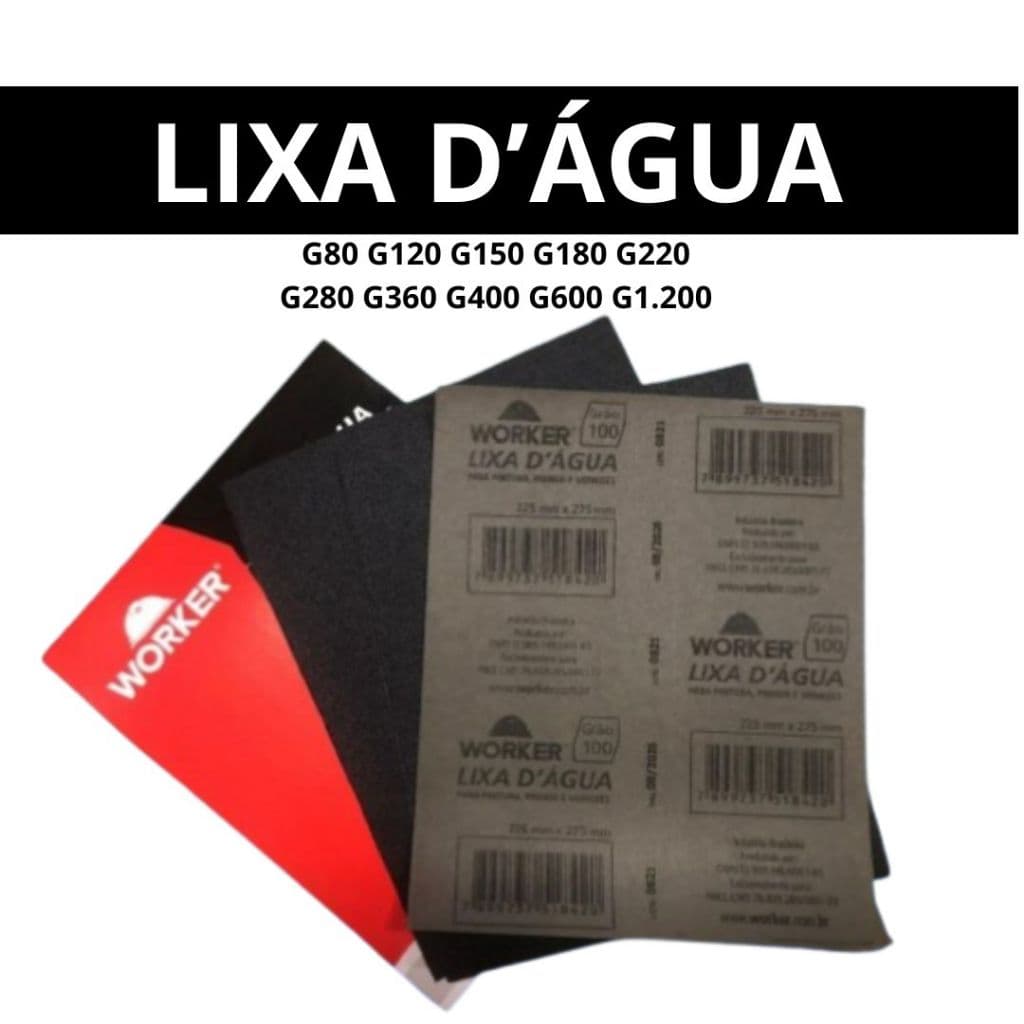 Lixa D'água Grão 80 120 150 180 220 280 360 400 600 1200