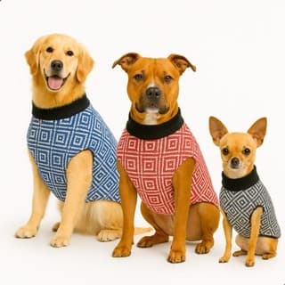 Roupa de Lã para Cachorro Pequeno e Médio – Tricot Quentinho e Confortável, Cores Sortidas, Ideal para o Inverno