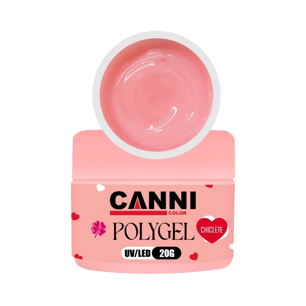 Gel polygel 20g para unhas canni color - Chiclete