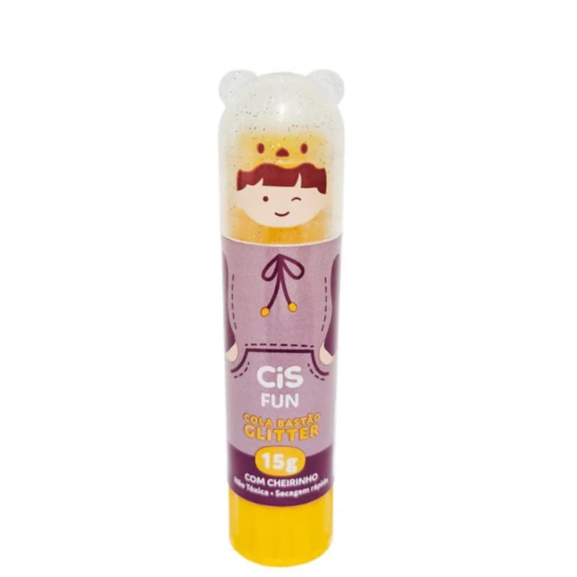Cola Bastão Glitter 15g Fun CIS Amarelo