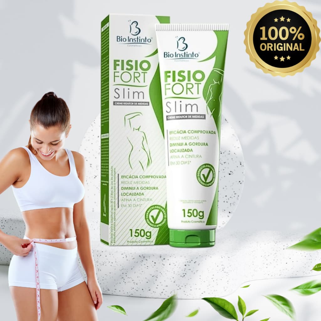 Redutor de Medidas Bio Instinto Creme FisioFort Slim Afina Cintura Redutor de Gorduras Localizadas