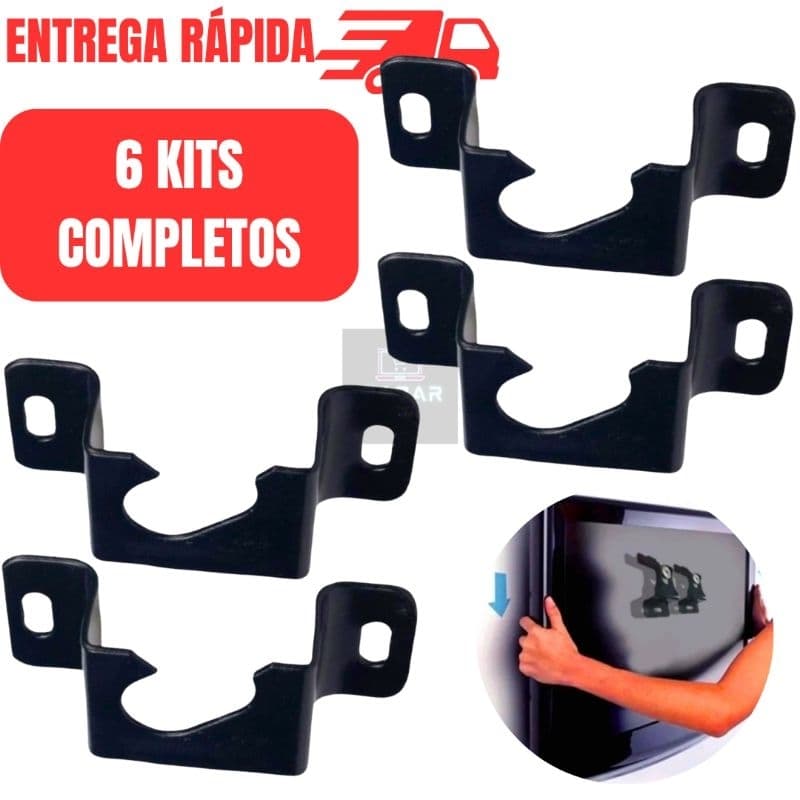 Kit com 6 Suportes Fixo Universal Compacto Pequeno TV Led Smart Lcd Plasma 4k de 14” à 85” até 80kg