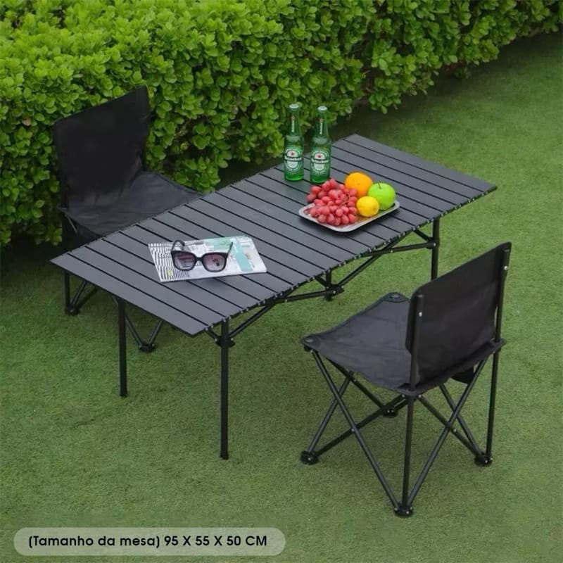 Mesa dobrável portátil, leve, compacta, resistente e durável