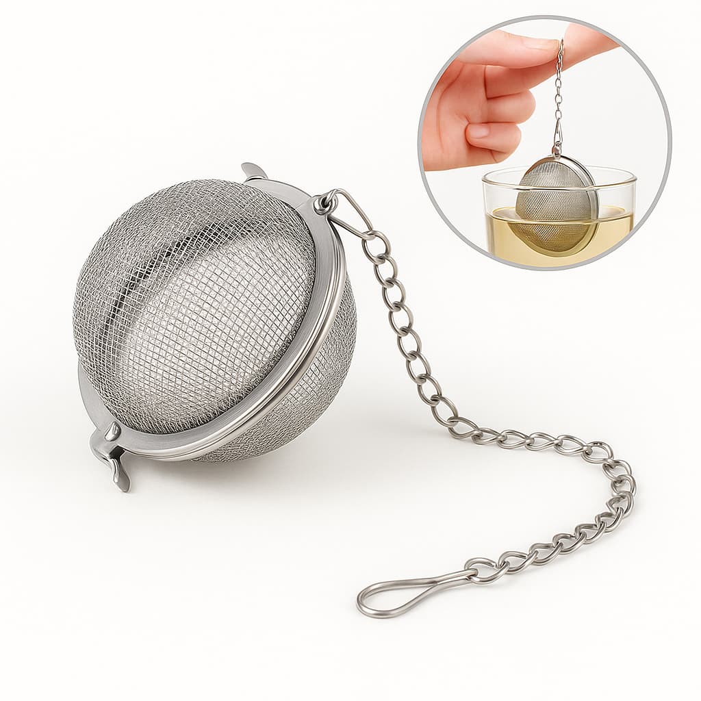 Infusor de Chá em Aço Inox – Prático, Reutilizável e Elegante!