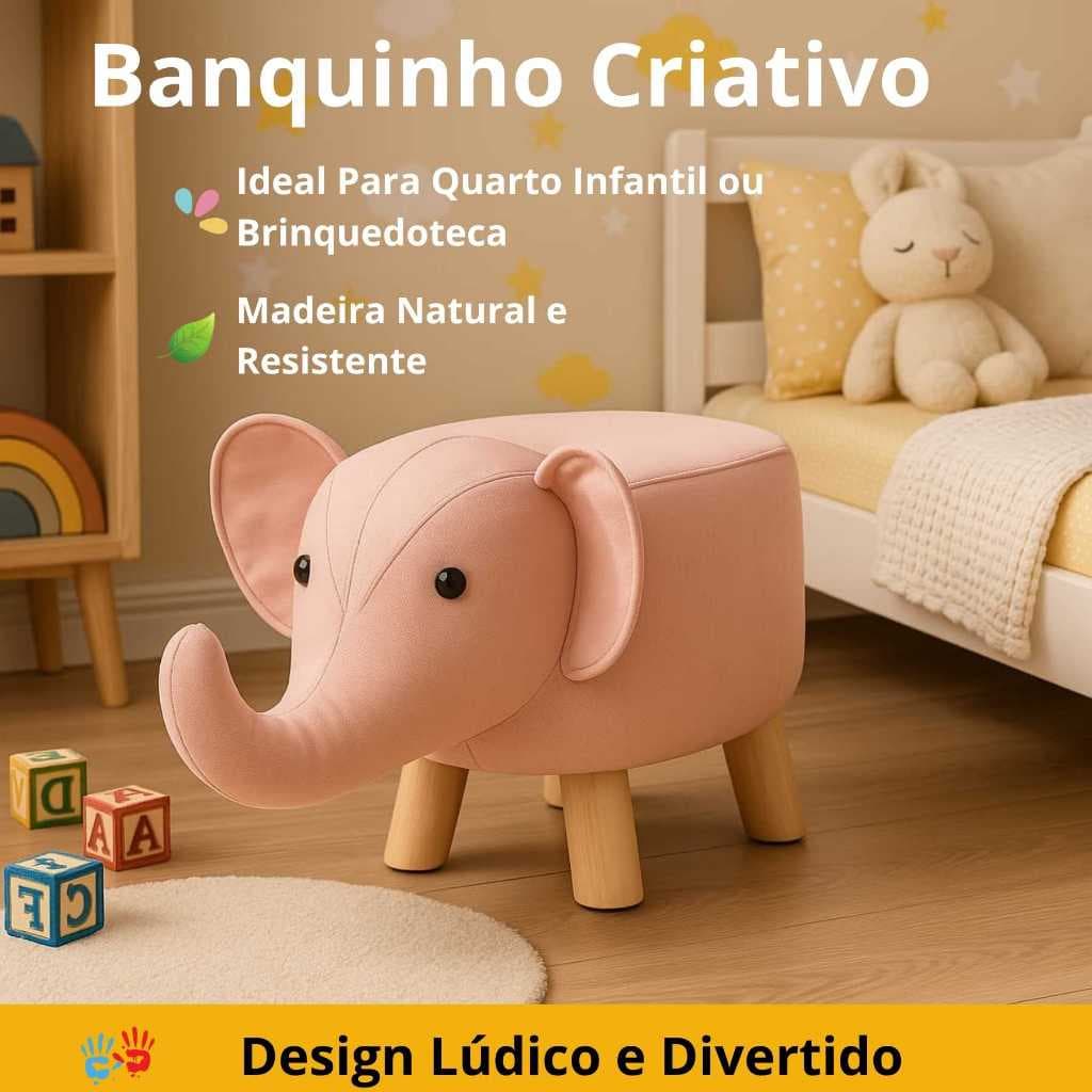 Banquinho Infantil Animal Criativo e Lúdico Para Criança