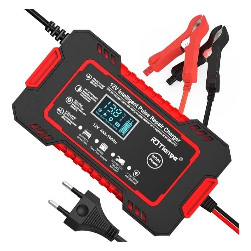 Carregador De Bateria 12v Com Display Multifunções 6 Amperes