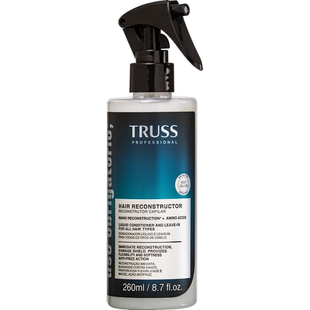 Original Leavein Spray Uso Obrigatório Truss 260ml Finalizador Reconstrutor Capilar