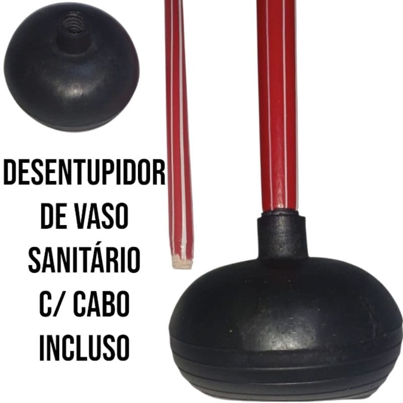 Kit Desentupidor de Vaso Sanitário com cabo incluso