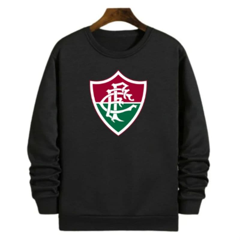 Blusa De Frio Fluminense Moleton Masculino Gola Redonda