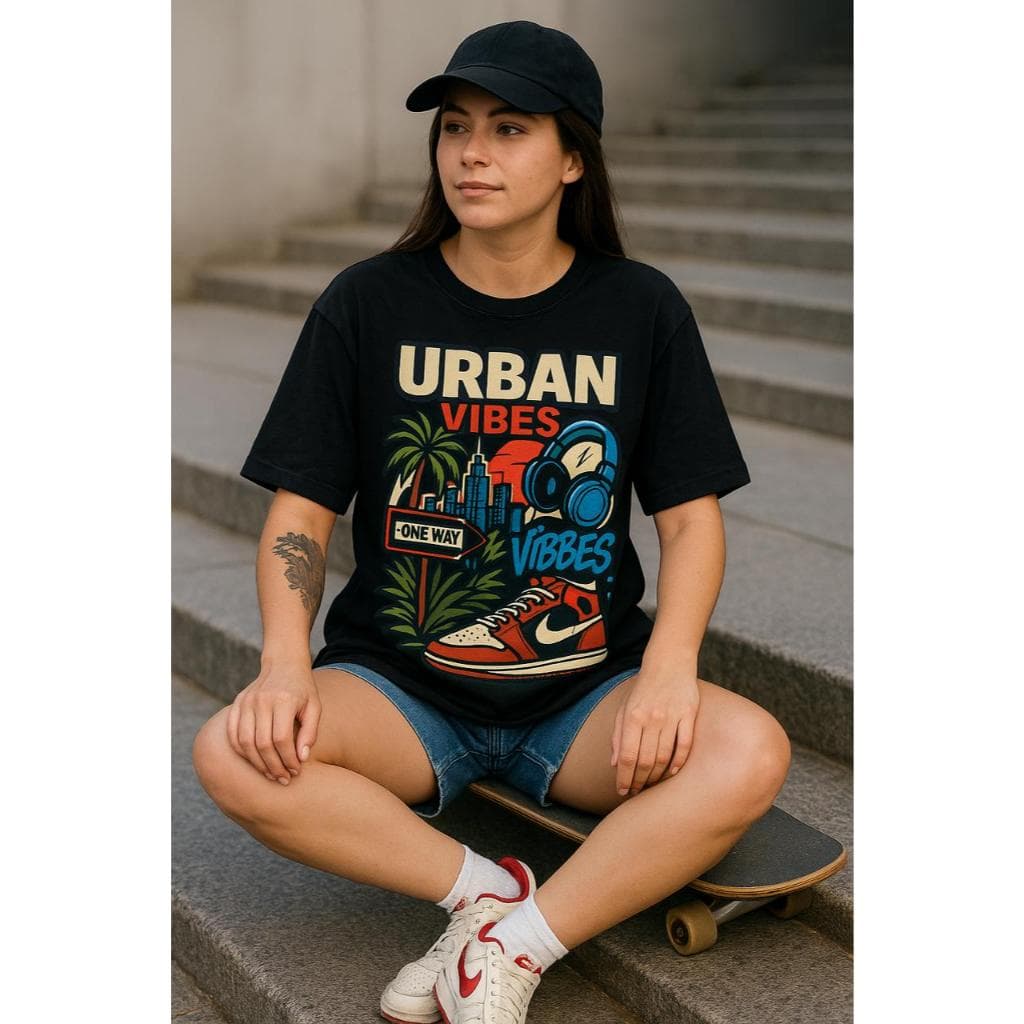 camiseta feminina oversized heavy estilo urbano streetwear