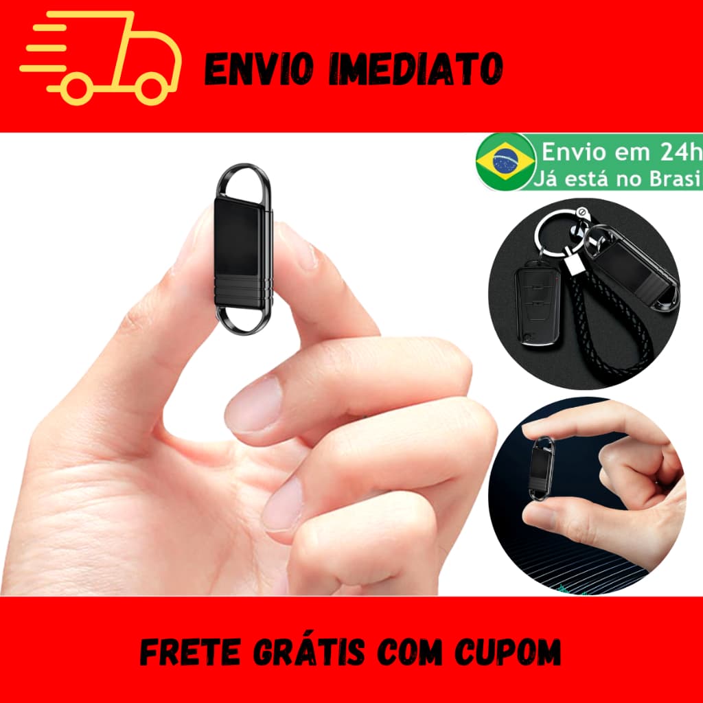 Chaveiro Micro Gravador De Audio Voz Com Sensor Dispositivo Exclusivo Envio Imediato