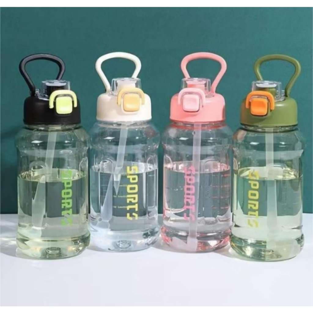 Garrafa de agua de verão plástico pórtatil  de grande capacidade com alça 800ml