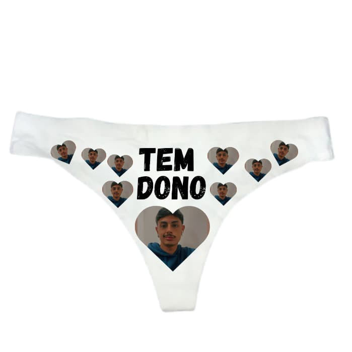 Calcinha Personalizada Tem Dono Com Foto Dia Dos Namorados