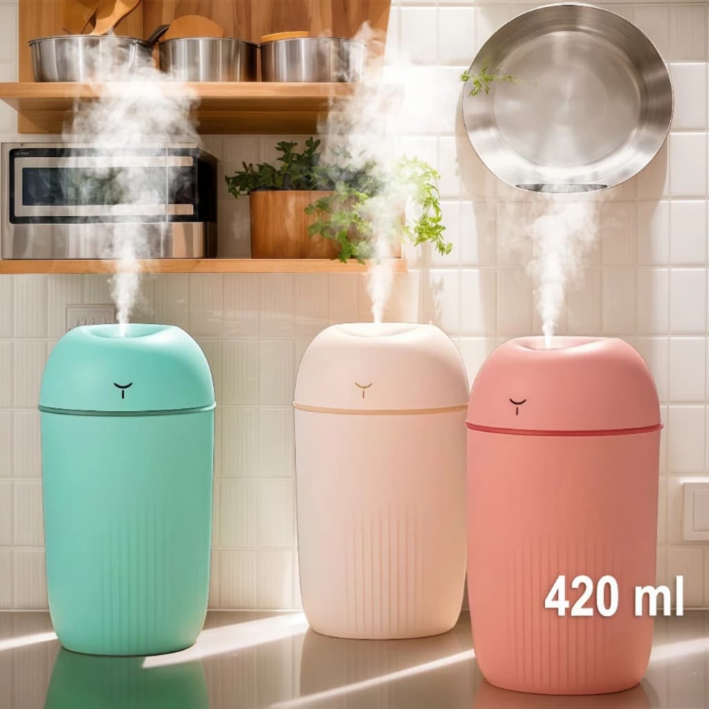 Umidificador De Ar E Difusor Aromatizador De Ambiente Escritório Purificador De Ar, Usb Com Led