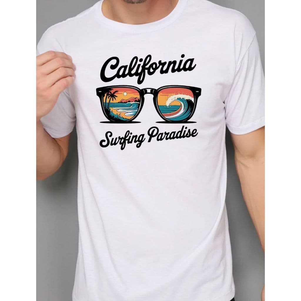 Camiseta Masculina Camisa Casual Confortavel Dia a Dia Lazer Academia Estampada California 100% Algodão Envio Imediato