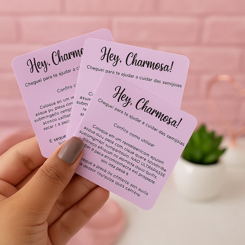 Mini Postal de Agradecimento(personalizado) 7x7 cm (50 unidades)