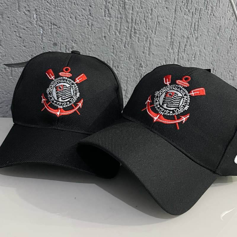 Boné Corinthians Aba Curvada Bordado/ Qualidade Ótima/ Confortável