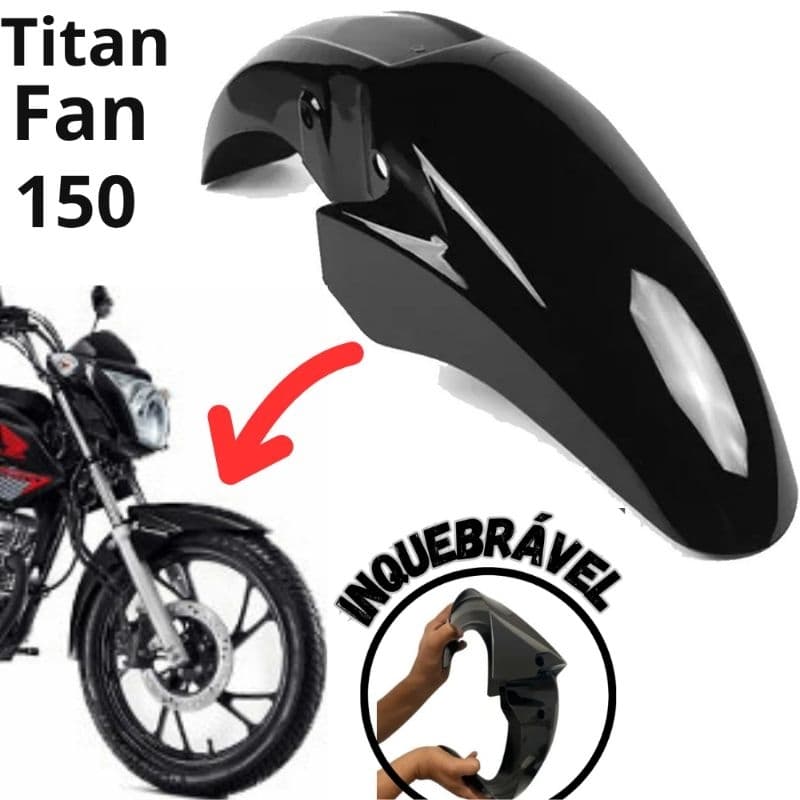 Paralama Dianteiro CG Honda FAN/TITAN 125/150 Ano 2000 à 2013 (Preto Injetado)