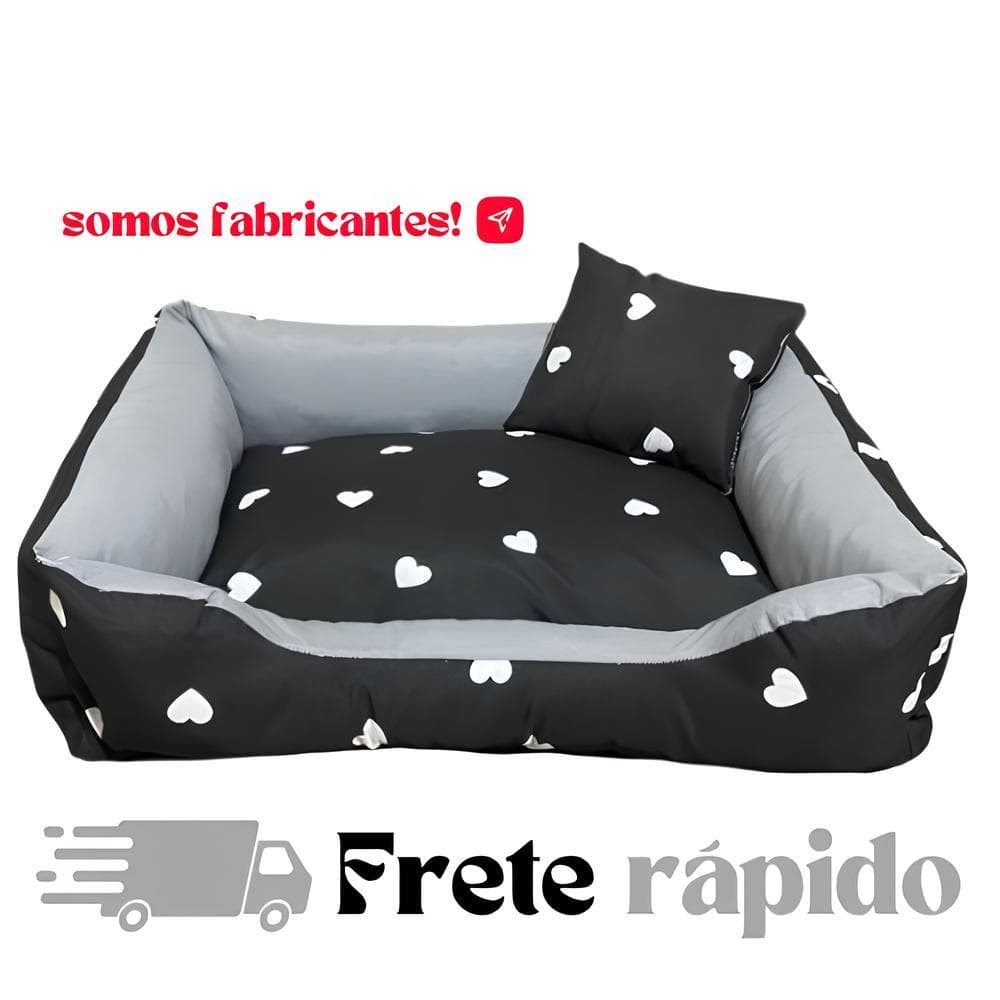 Cama cachorro medio cama caminha pet shop gato dog 60cm x 50cm  lavavel Impermeável + travesseirinho