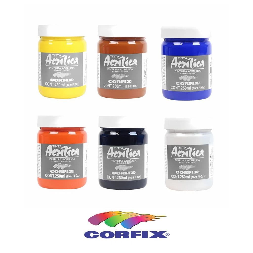 Tinta Acrílica para Pintura em Tela Color Corfix 250ml G1 - 80300