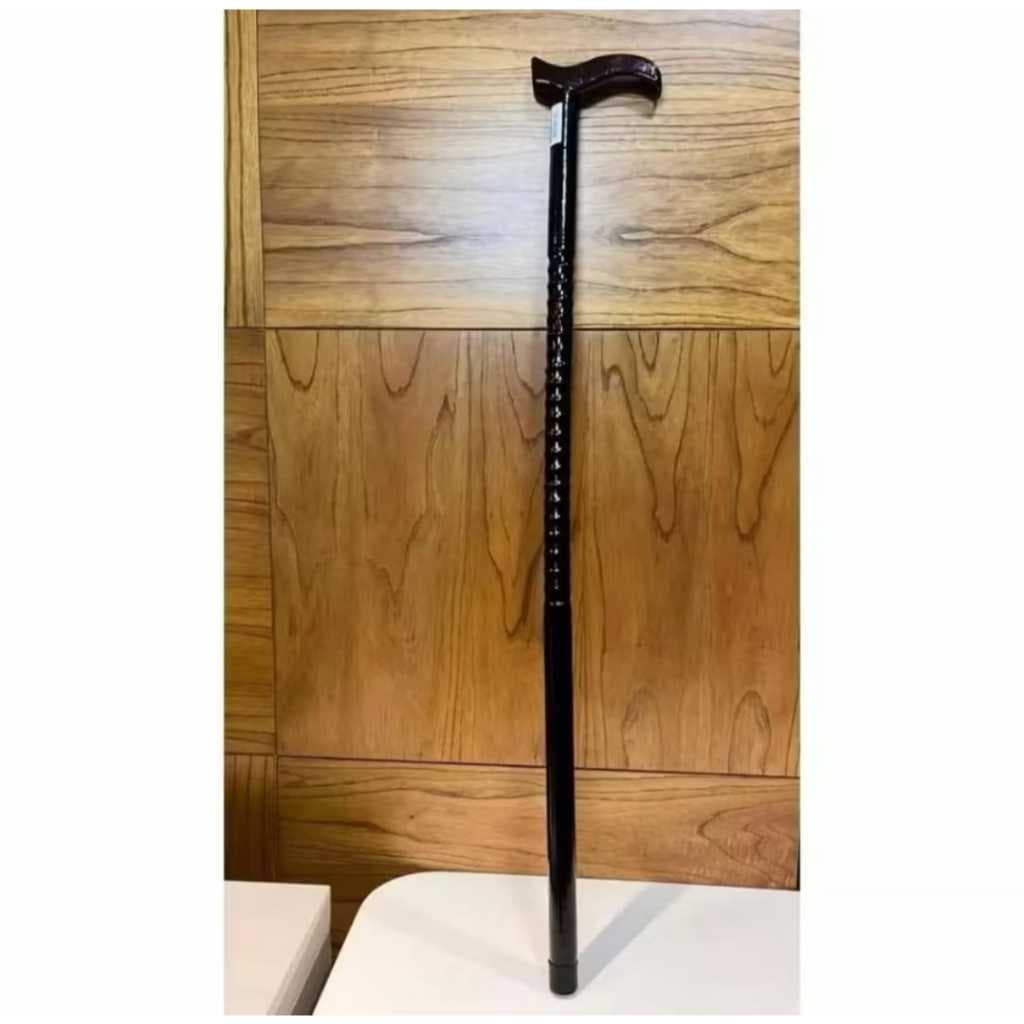 Bengala Ortopédica Madeira Marrom 85cm Luxo. Elegante e funcional, ideal para suporte seguro.