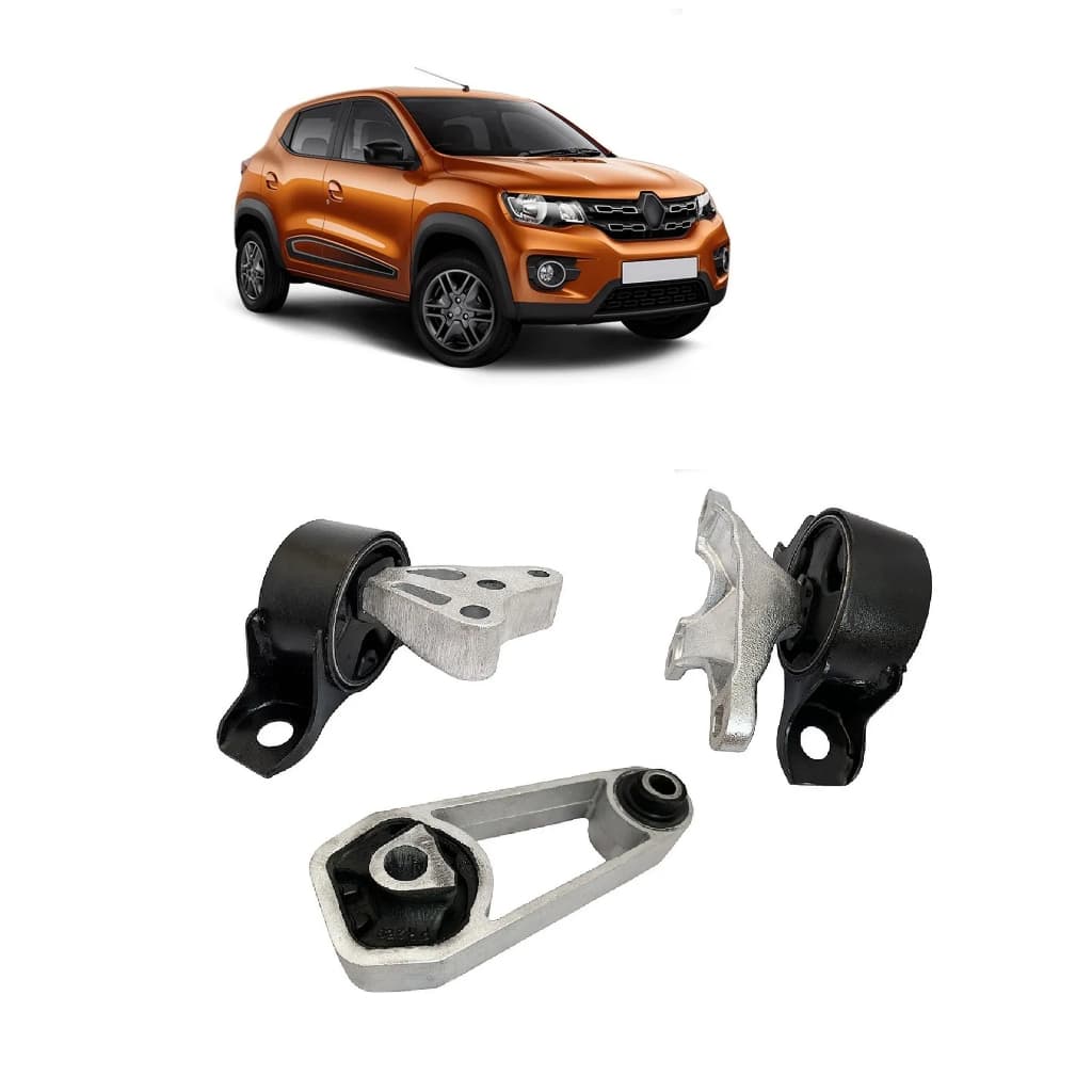 Kit 3 Coxim Motor Cambio Renault Kwid 1.0 3cc 2014 2015 2016 2017 2018 2019 2020 2021 2022 2023 2024