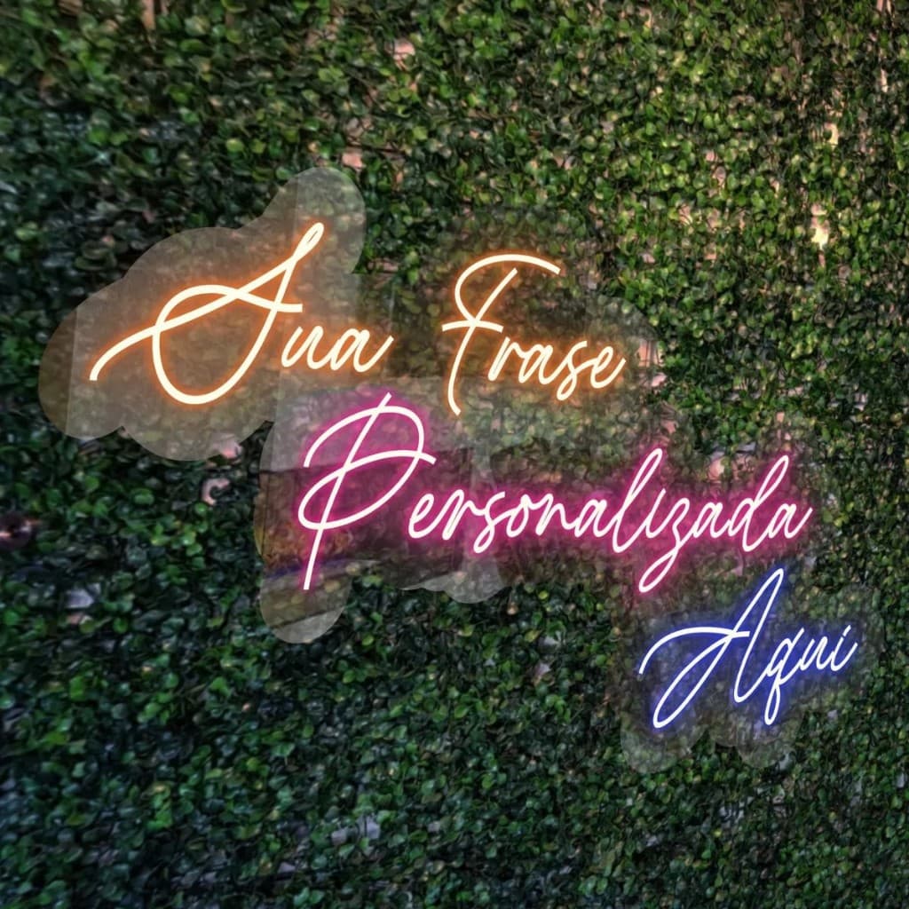 Painel Letreiro Luminoso Led Neon Decorativo Personalizado 10 letras