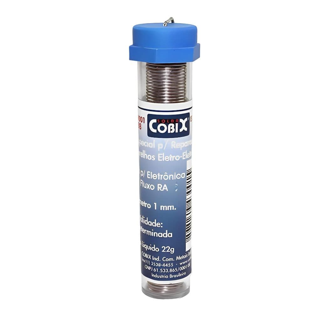 Cobix Solda Estanho 63x37 - 1mm -Tubo 25g / Solda 1,00mm - 63% Estanho / 37% Chumbo